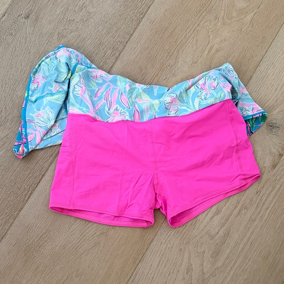 Lilly Pulitzer Blue and Pink Floral Mini Skirt - Picture 3 of 3